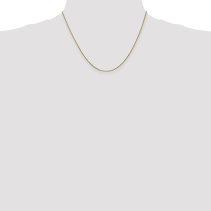 18 Inch 10k Yellow Gold 1mm Box Chain Necklace
