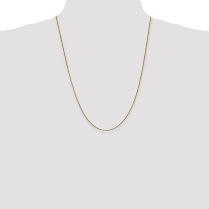 24 Inch 10k Yellow Gold 1mm Box Chain Necklace