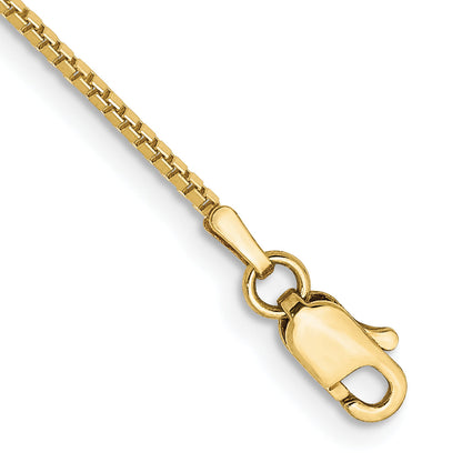 7 Inch 10k Yellow Gold 1mm Box Chain Bracelet