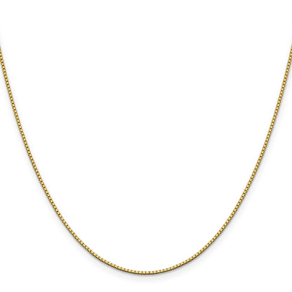18 Inch 10K Yellow Gold 1.05mm Box Chain Necklace