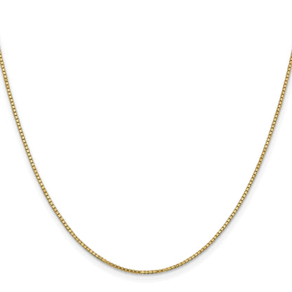 3 Inch 10k Yellow Gold 1.1mm Box Chain Necklace