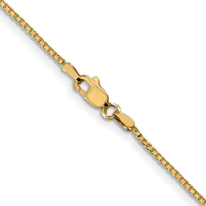 3 Inch 10k Yellow Gold 1.1mm Box Chain Necklace