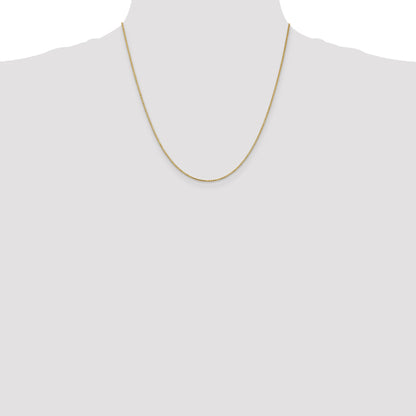 2 Inch 10k Yellow Gold 1.1mm Box Chain Necklace
