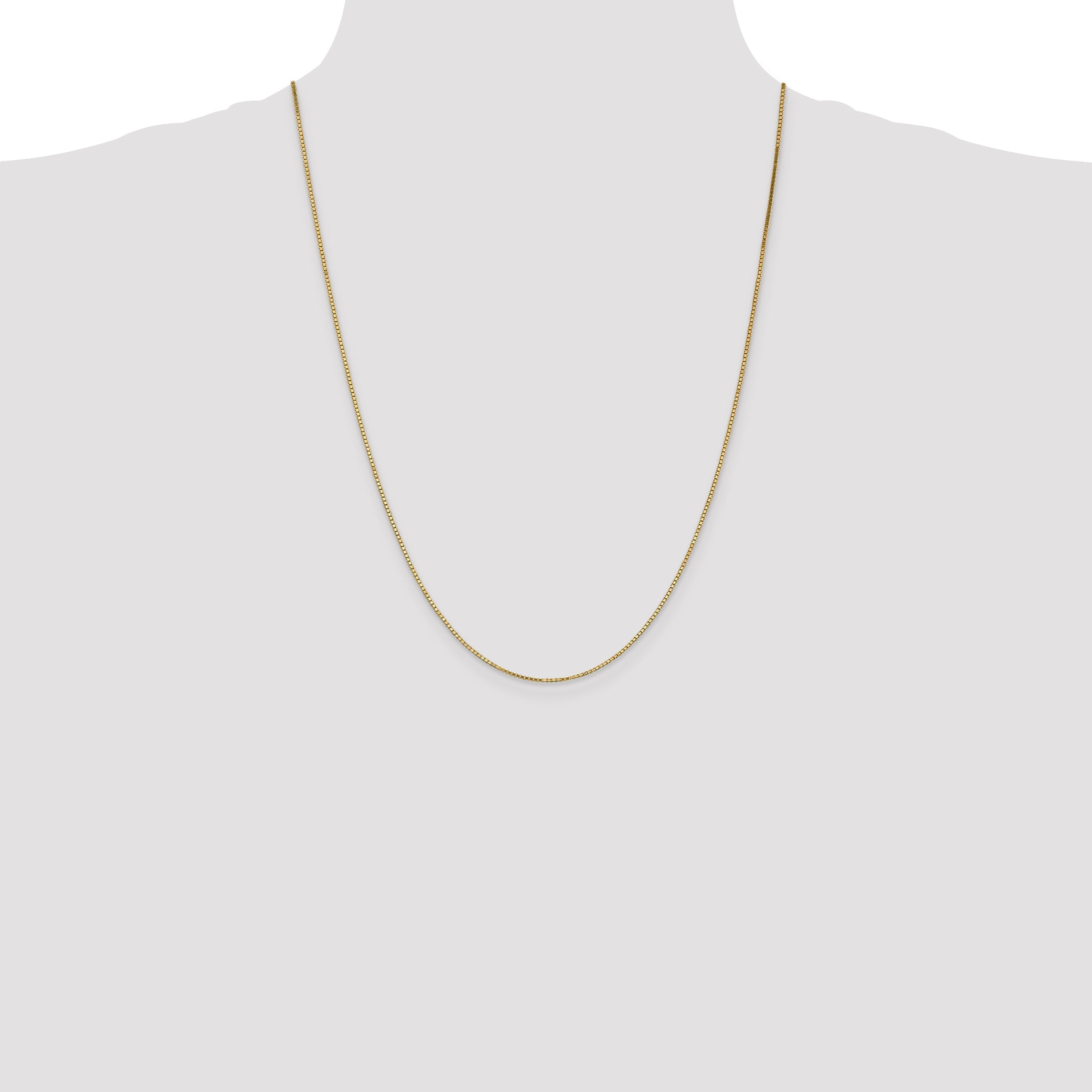 24 Inch 10k Yellow Gold 1.1mm Box Chain Necklace