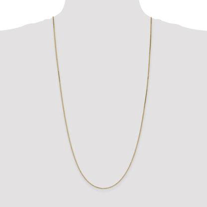 3 Inch 10k Yellow Gold 1.1mm Box Chain Necklace
