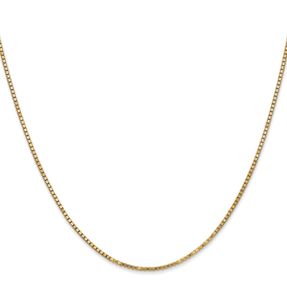 24 Inch 10k Yellow Gold 1.3mm Box Chain Necklace