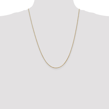24 Inch 10k Yellow Gold 1.3mm Box Chain Necklace