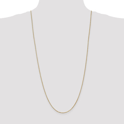 3 Inch 10k Yellow Gold 1.3mm Box Chain Necklace
