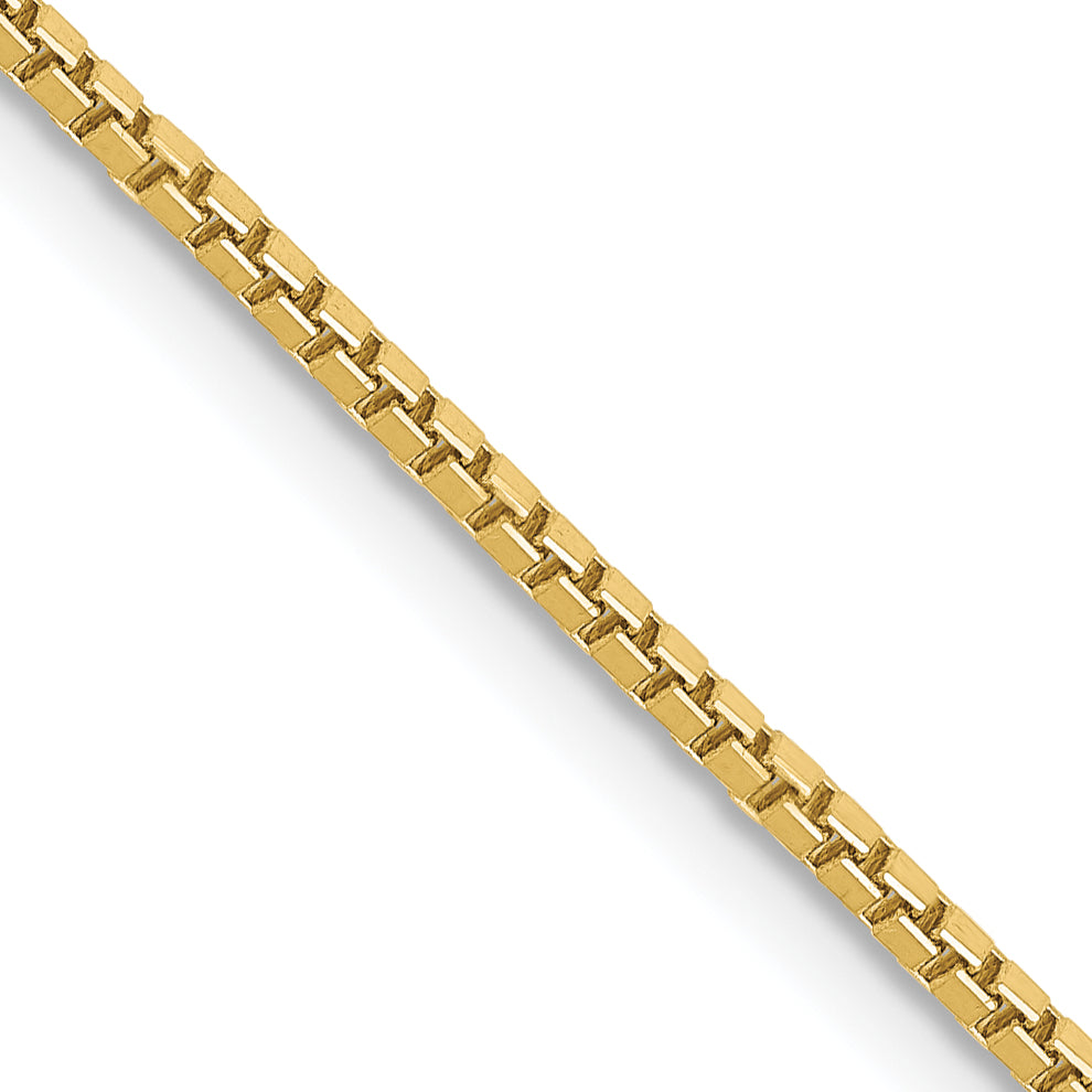 24 Inch 10k Yellow Gold 1.3mm Box Chain Necklace