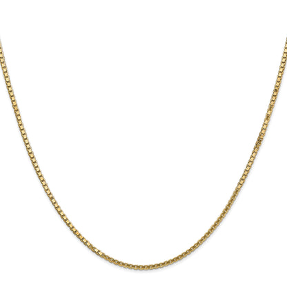 3 Inch 10k Yellow Gold 1.5mm Box Chain Necklace