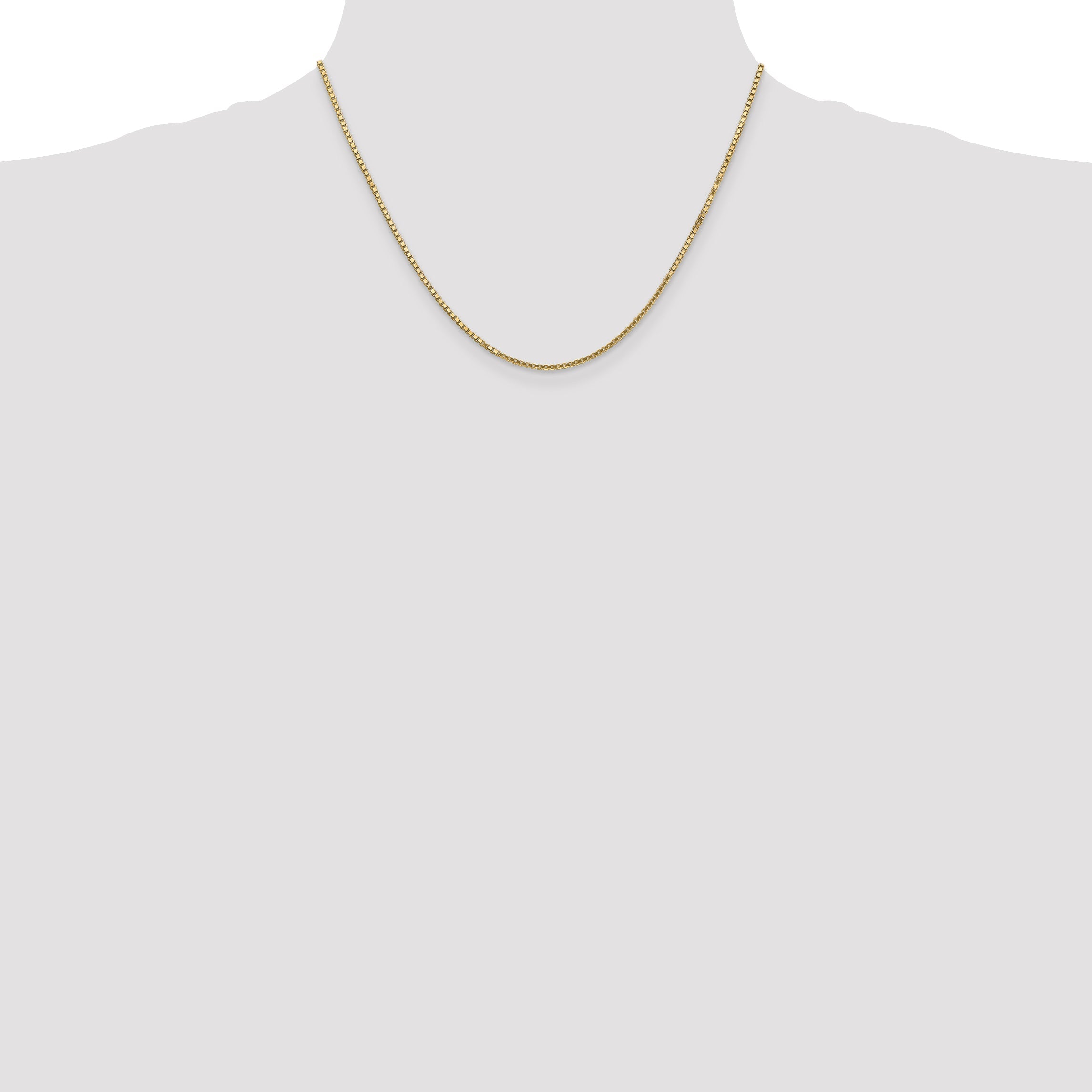 18 Inch 10k Yellow Gold 1.5mm Box Chain Necklace