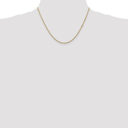 18 Inch 10k Yellow Gold 1.5mm Box Chain Necklace