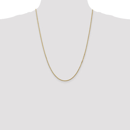 24 Inch 10k Yellow Gold 1.5mm Box Chain Necklace