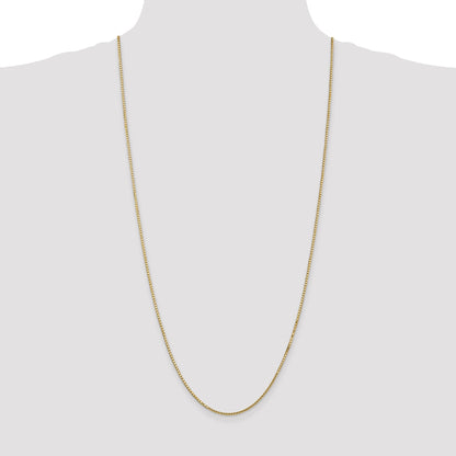 3 Inch 10k Yellow Gold 1.5mm Box Chain Necklace