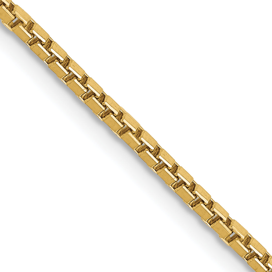24 Inch 10k Yellow Gold 1.5mm Box Chain Necklace