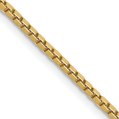 2 Inch 10k Yellow Gold 1.5mm Box Chain Necklace