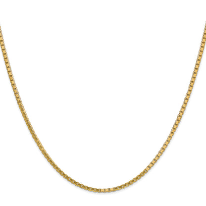 18 Inch 10k Yellow Gold 1.9mm Box Chain Necklace