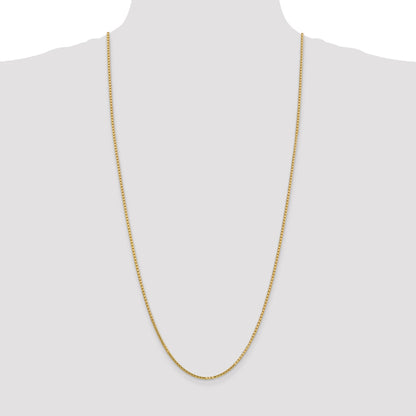 3 Inch 10k Yellow Gold 1.9mm Box Chain Necklace