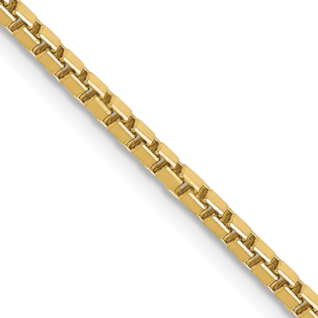 3 Inch 10k Yellow Gold 1.9mm Box Chain Necklace