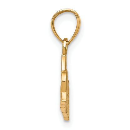 10k Yellow w/Rhodium w/ Rhodium #1 CHEERLEADER Charm