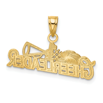10k Yellow w/Rhodium w/ Rhodium #1 CHEERLEADER Charm