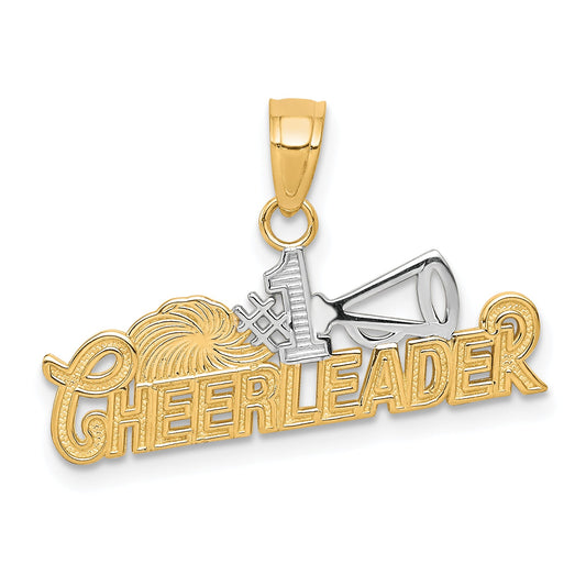 10k Yellow w/Rhodium w/ Rhodium #1 CHEERLEADER Charm