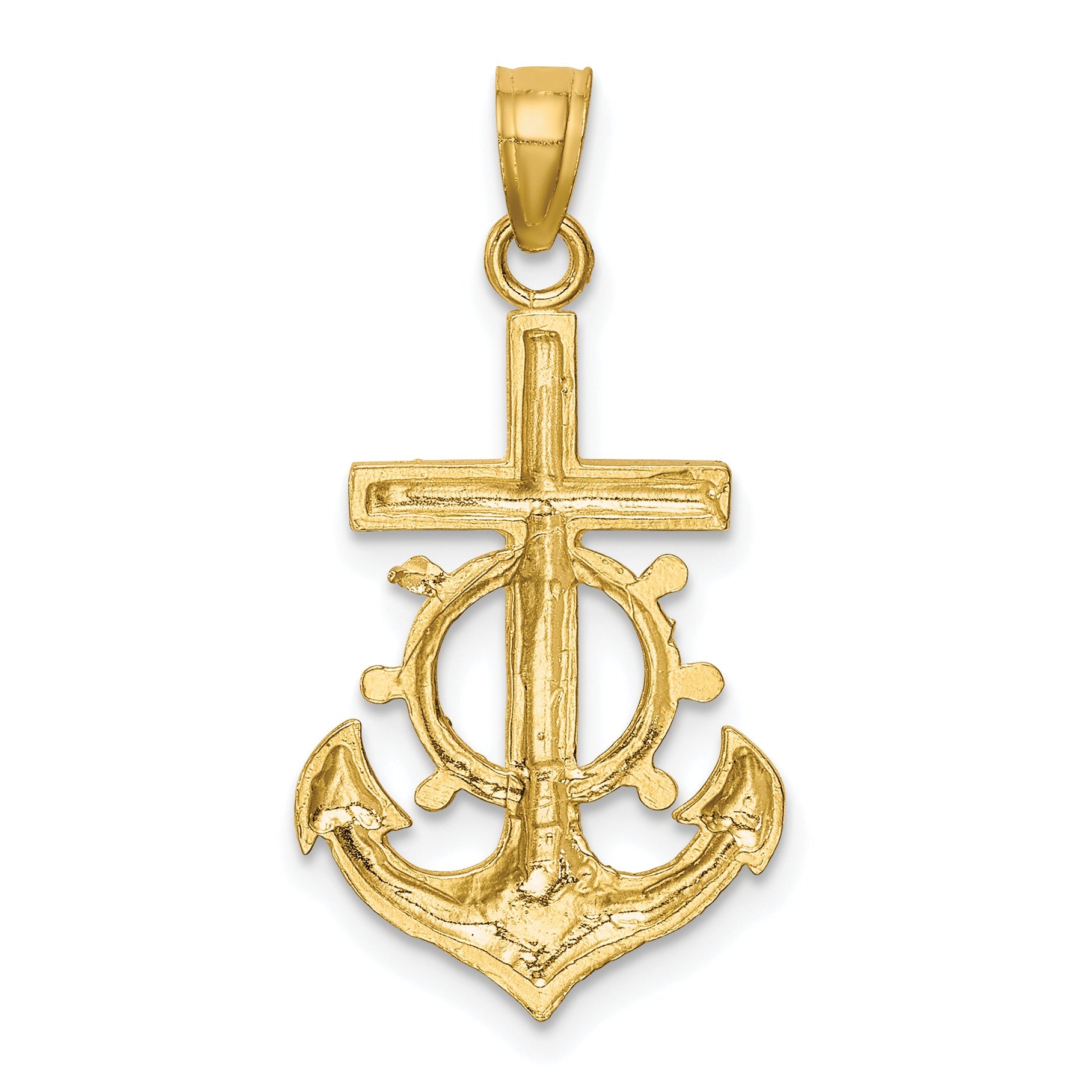 10k Yellow Gold Mariner Crucifix Pendant