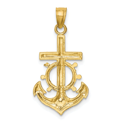 10k Yellow Gold Mariner Crucifix Pendant