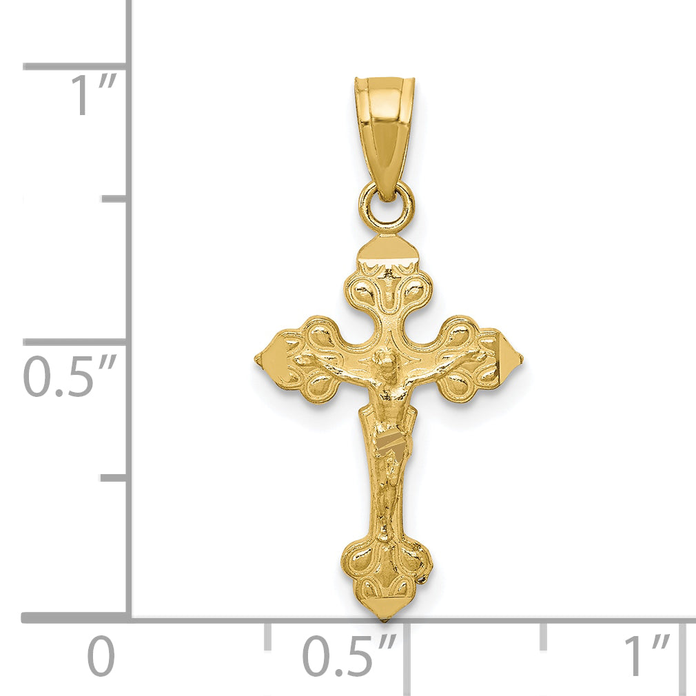 10k Yellow Gold Crucifix Pendant
