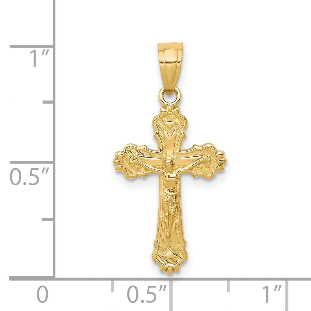 10k Yellow Gold Crucifix Pendant
