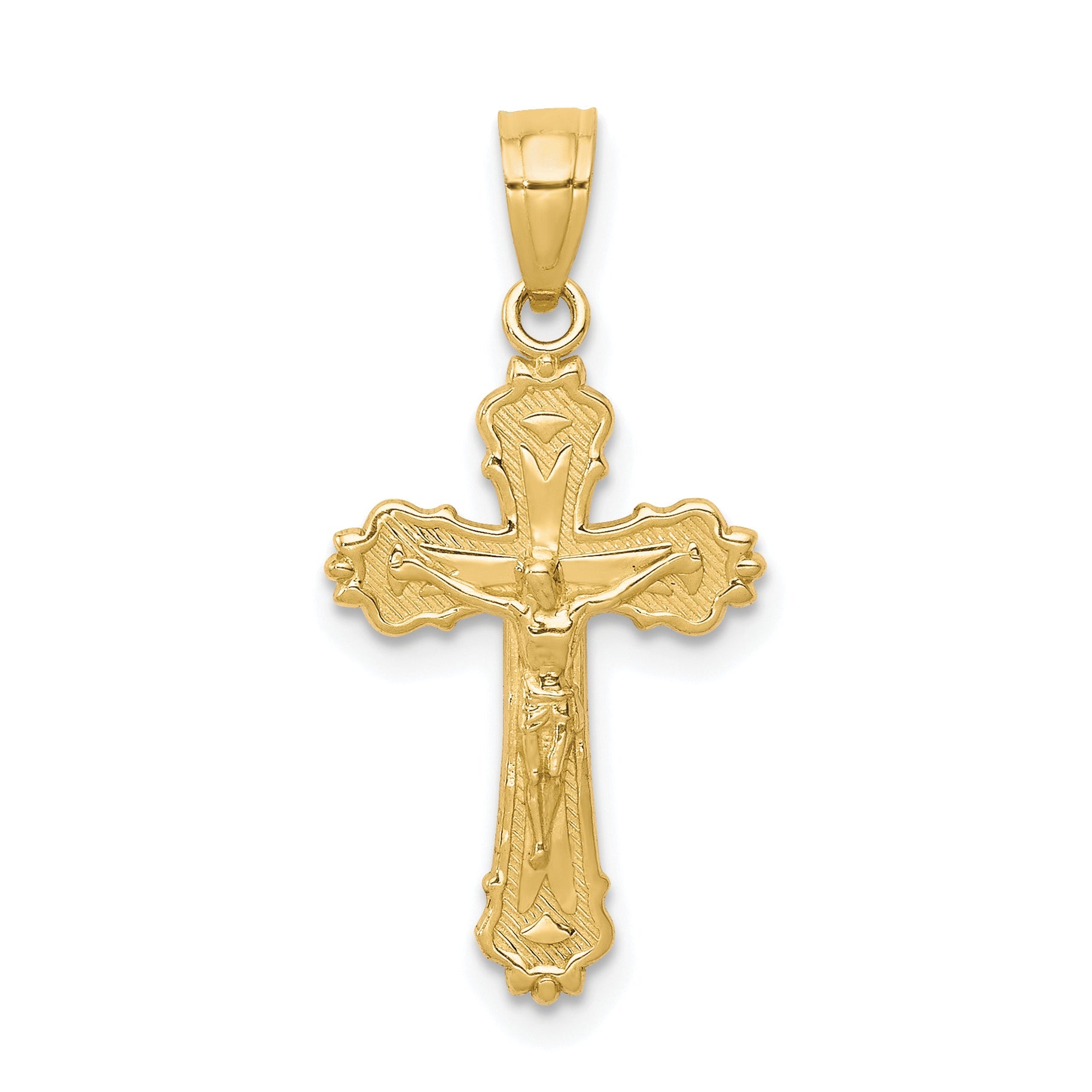 10k Yellow Gold Crucifix Pendant