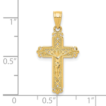 10k Yellow Gold Crucifix Pendant