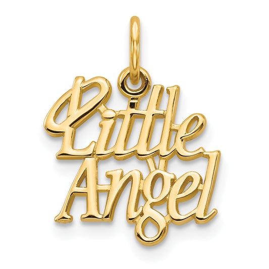 10k Yellow Gold LITTLE ANGEL with Halo Charm