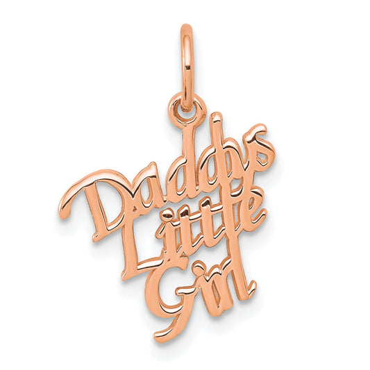 10K Rose Gold Daddys Little Girl Charm