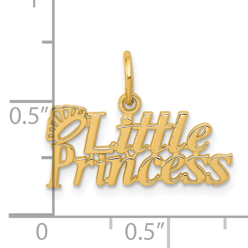10k Yellow Gold LITTLE PRINCESS with Crown Charm
