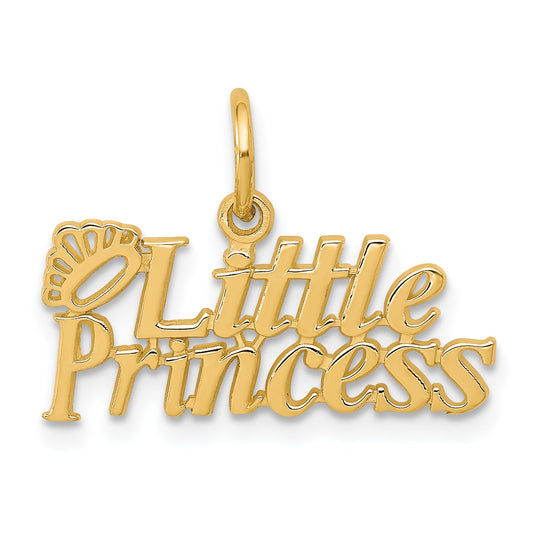 10k Yellow Gold LITTLE PRINCESS with Crown Charm