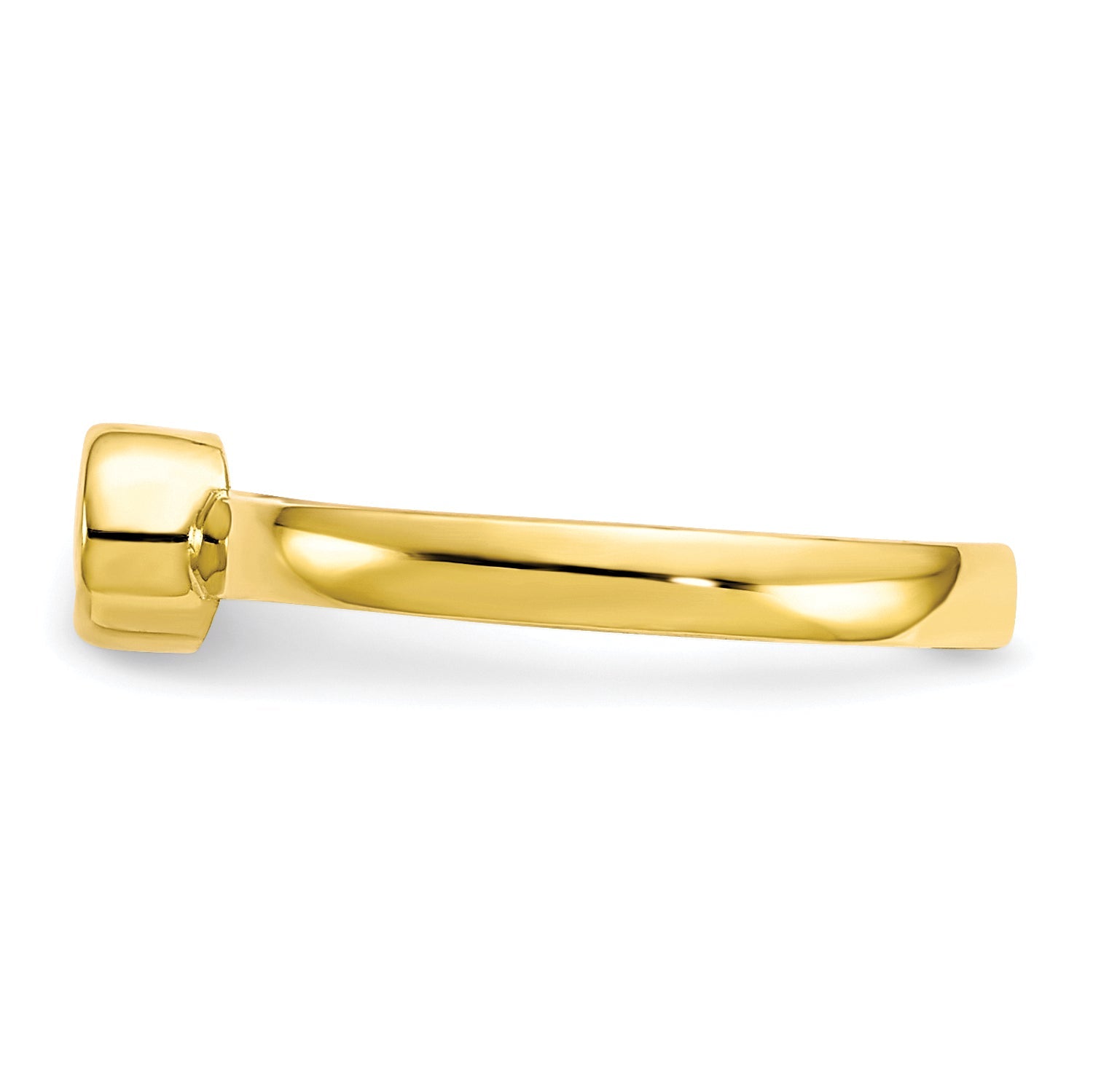 10K Yellow Gold Cz Toe Ring