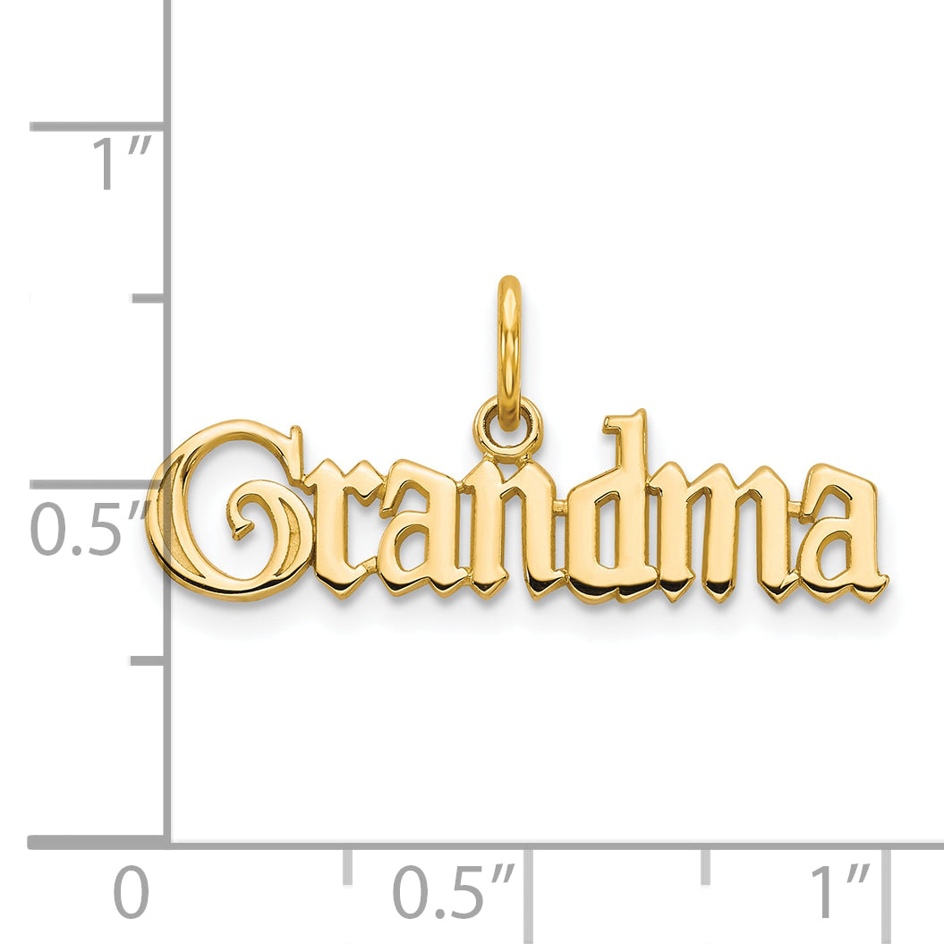 10k Yellow Gold GRANDMA Charm