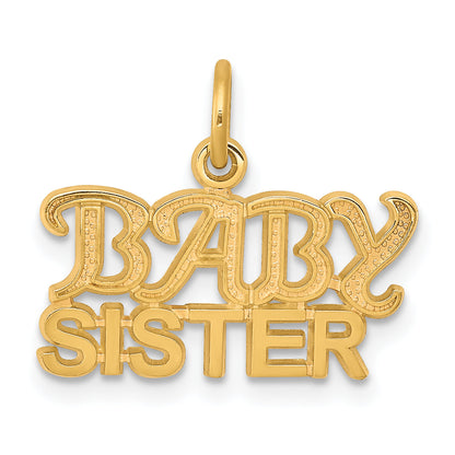 10k Yellow Gold BABY SISTER Charm