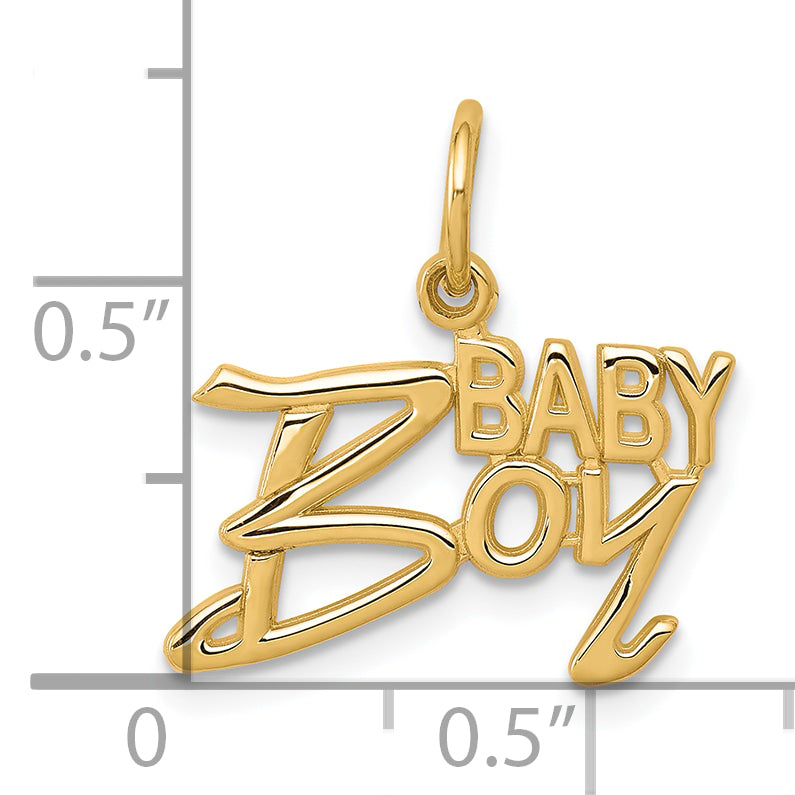 10k Yellow Gold BABY BOY Charm