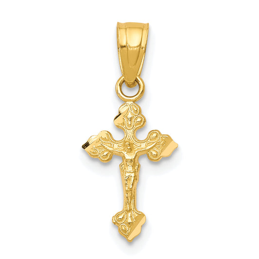 10k Yellow Gold Tiny Crucifix Pendant
