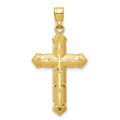 10k Yellow Gold Passion Cross Pendant