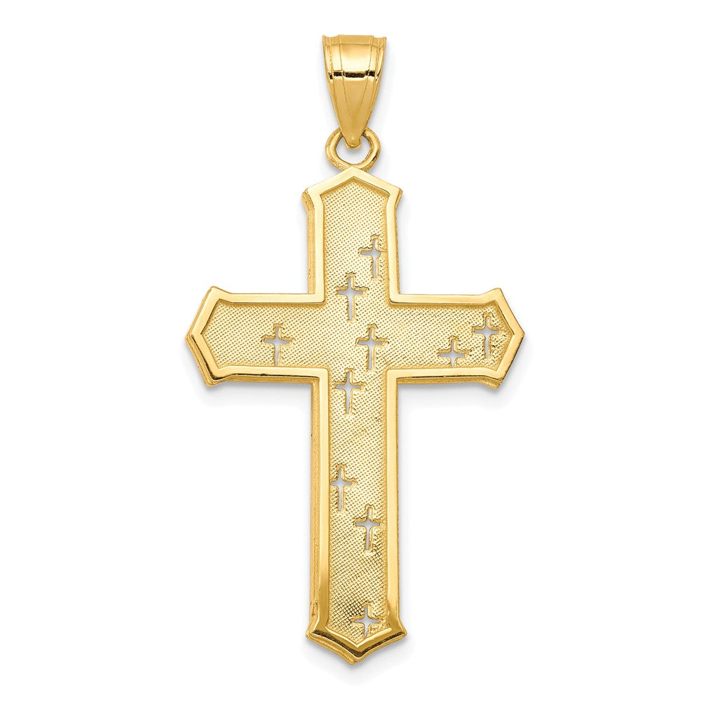 10k Yellow Gold Passion Cross Pendant