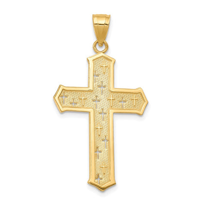 10k Yellow Gold Passion Cross Pendant