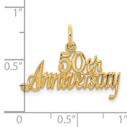 10k Yellow Gold 50th ANNIVERSARY Charm
