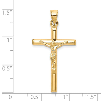 10k Yellow Gold Hollow Crucifix Pendant
