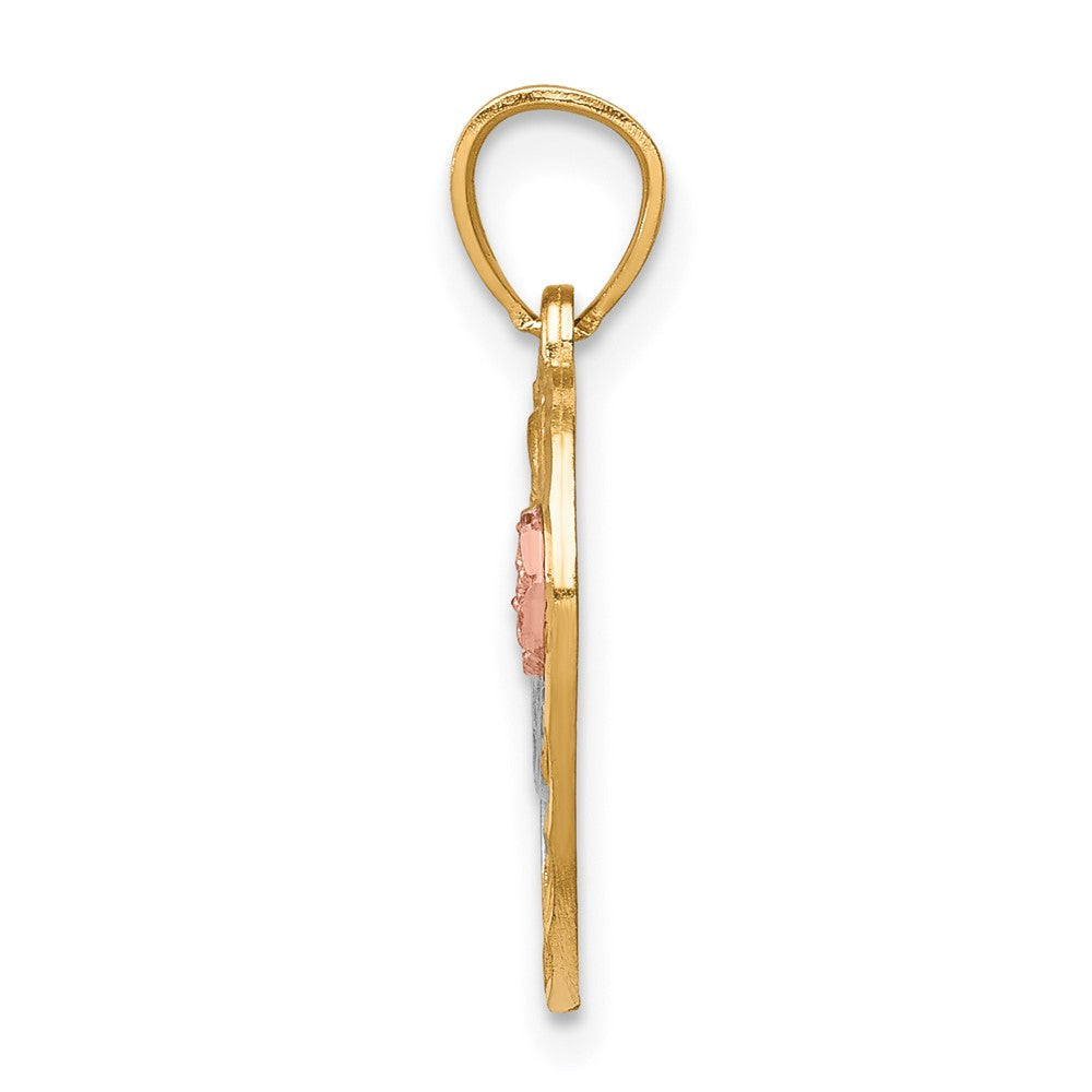 10k Two-tone w/White Rhodium ABUELA Pendant