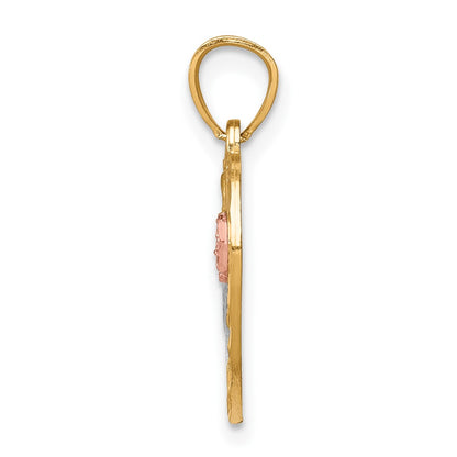 10k Two-tone w/White Rhodium ABUELA Pendant