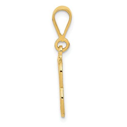 10K Yellow Gold Initial B Pendant