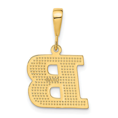10K Yellow Gold Initial B Pendant